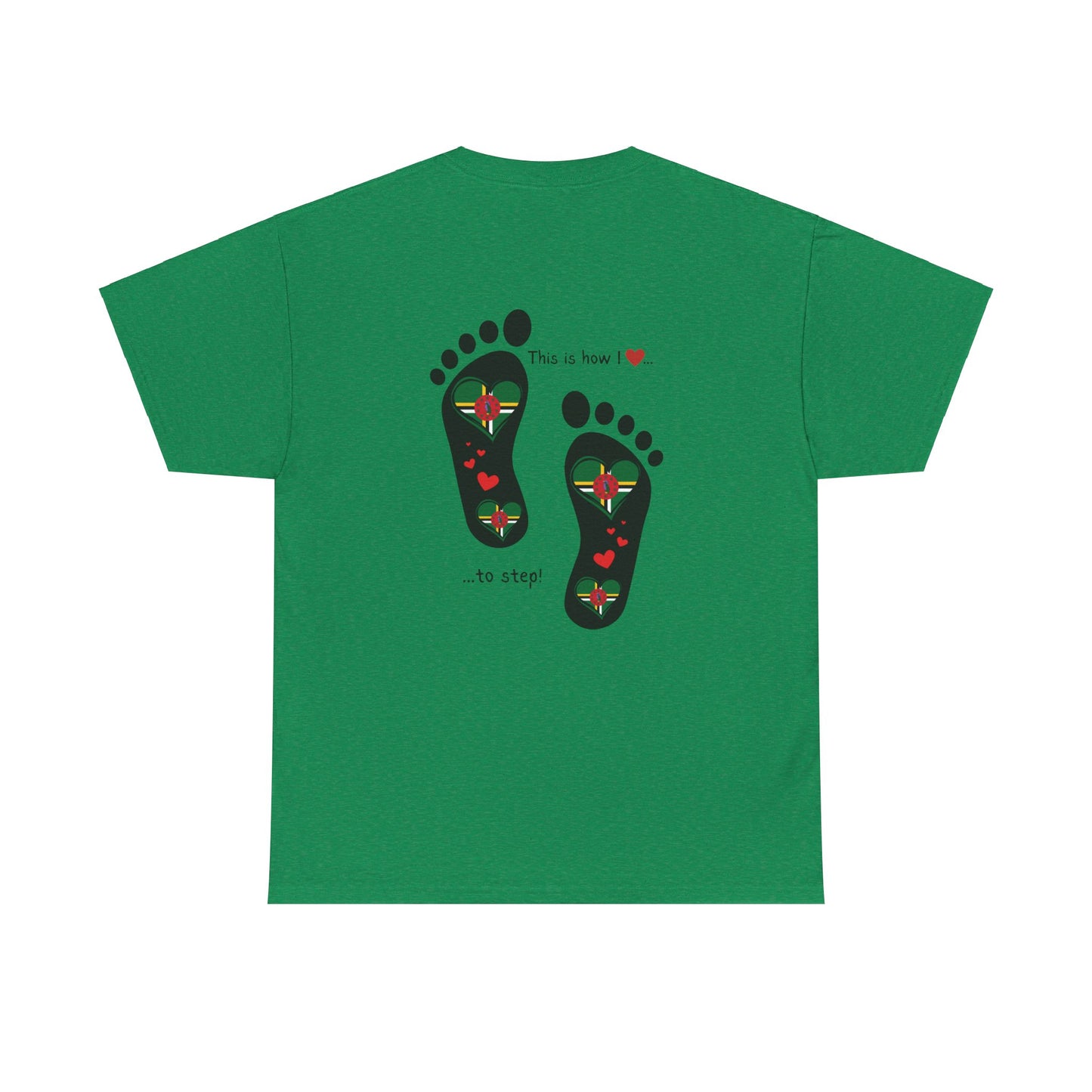 Crafted with Caribbean pride, our Dominica Flag T-shirt blends style and patriotism. Elevate your wardrobe with a touch of island charm.