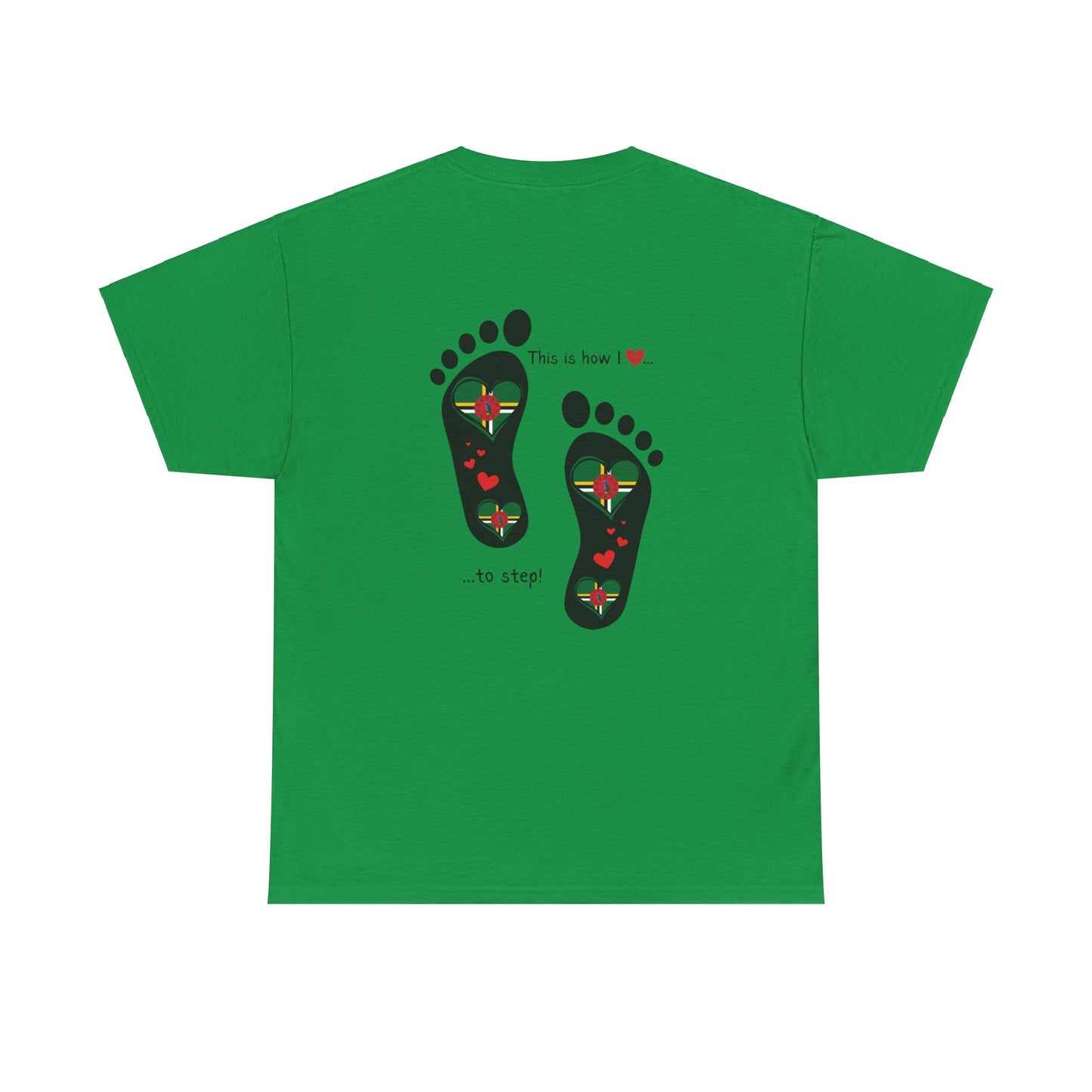 Crafted with Caribbean pride, our Dominica Flag T-shirt blends style and patriotism. Elevate your wardrobe with a touch of island charm.