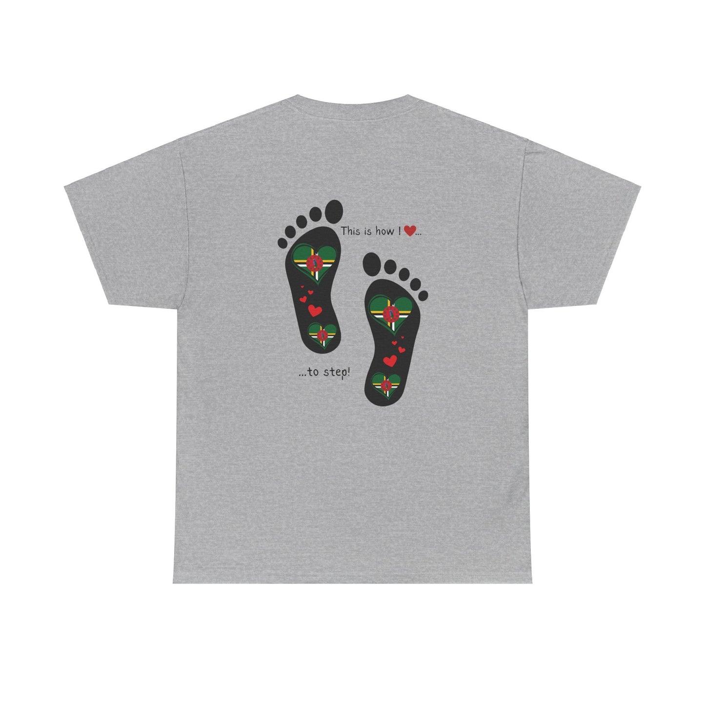 Crafted with Caribbean pride, our Dominica Flag T-shirt blends style and patriotism. Elevate your wardrobe with a touch of island charm.