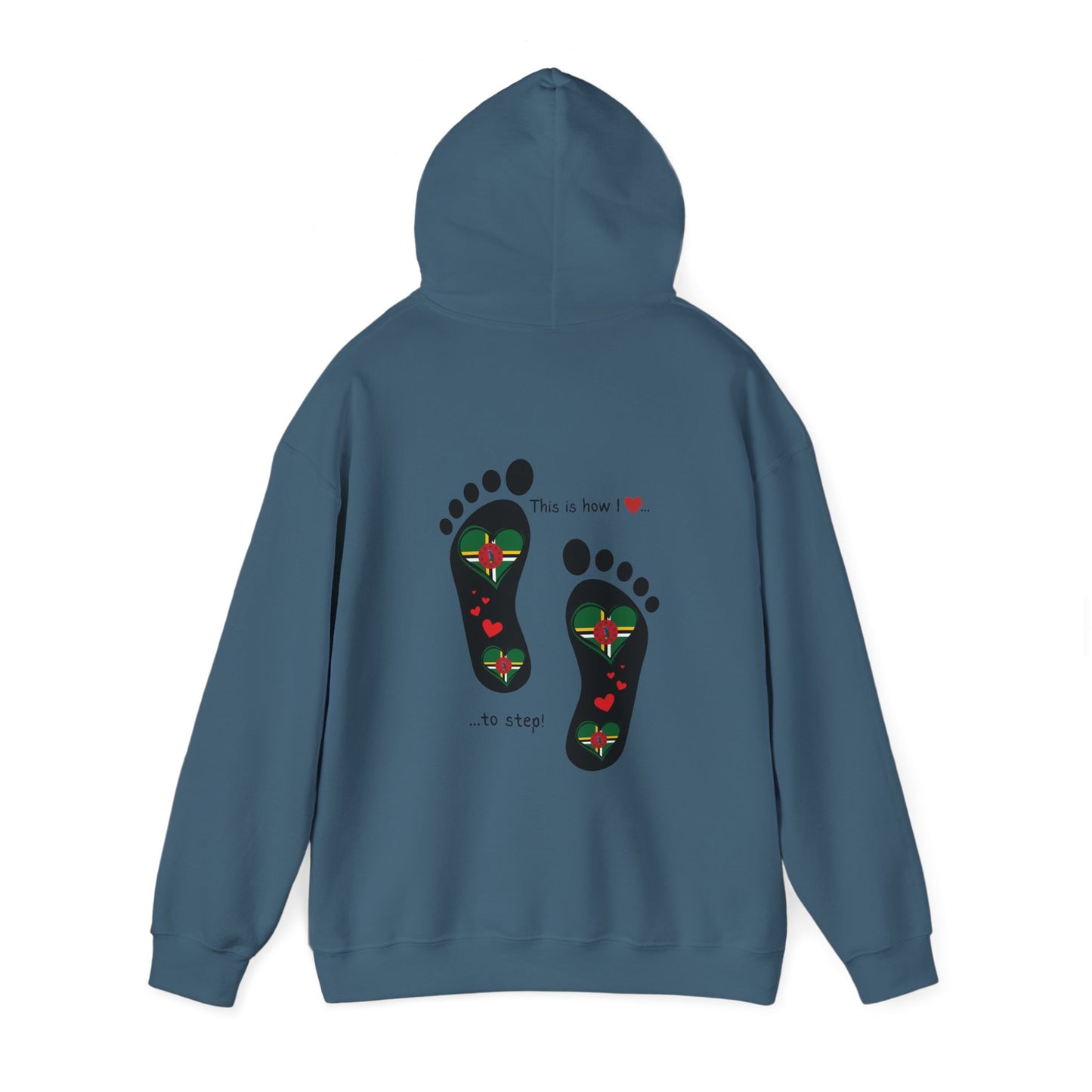 Dominica Love! Express Caribbean pride with our DNA-inspired Dominica Flag Hoodie. Unique design, ultimate comfort. Step into style!