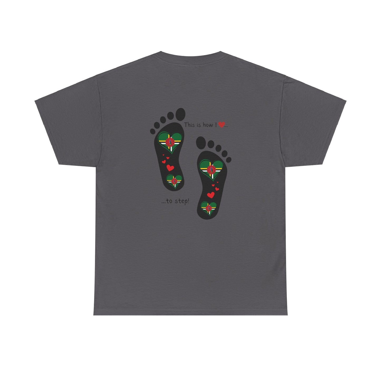 Crafted with Caribbean pride, our Dominica Flag T-shirt blends style and patriotism. Elevate your wardrobe with a touch of island charm.