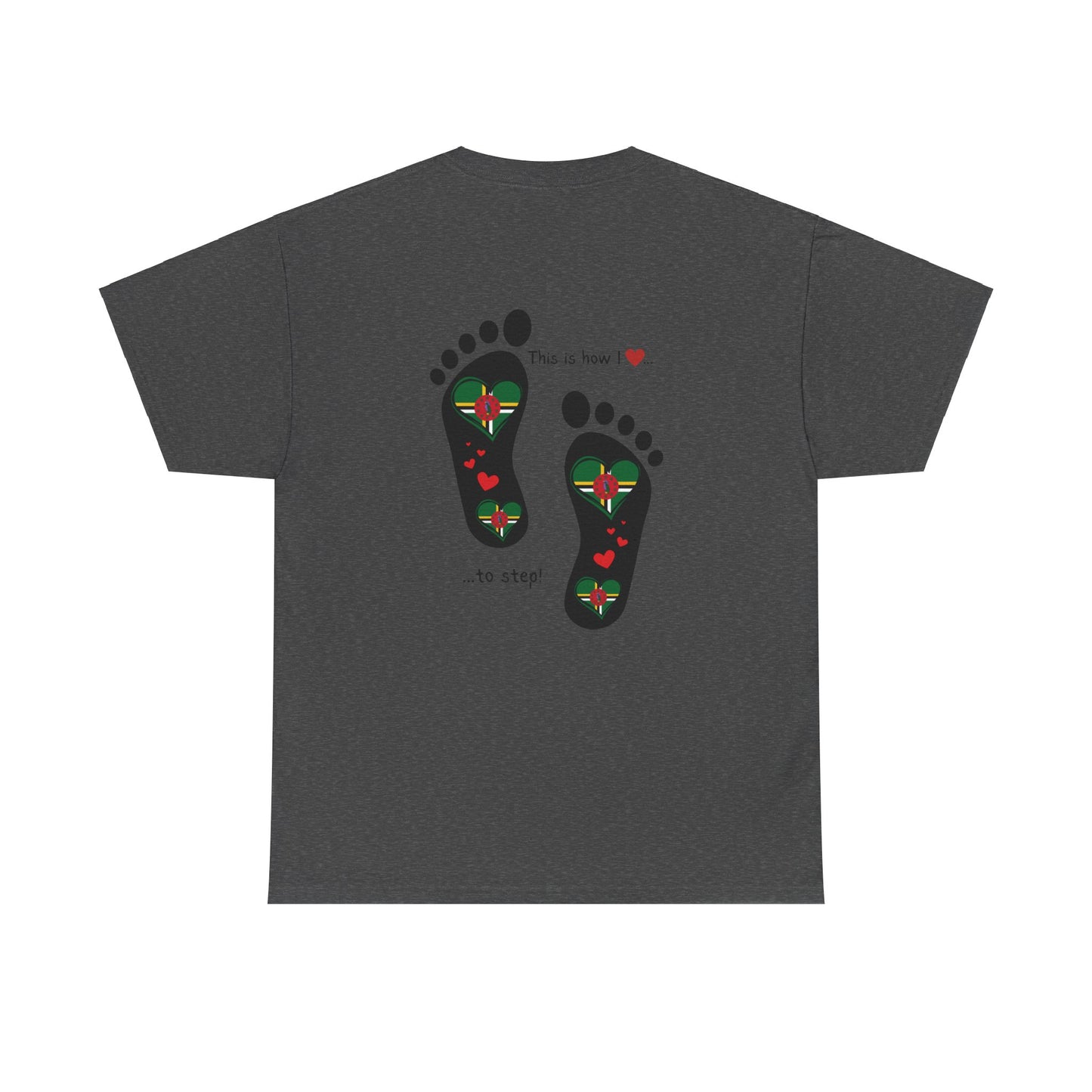 Crafted with Caribbean pride, our Dominica Flag T-shirt blends style and patriotism. Elevate your wardrobe with a touch of island charm.