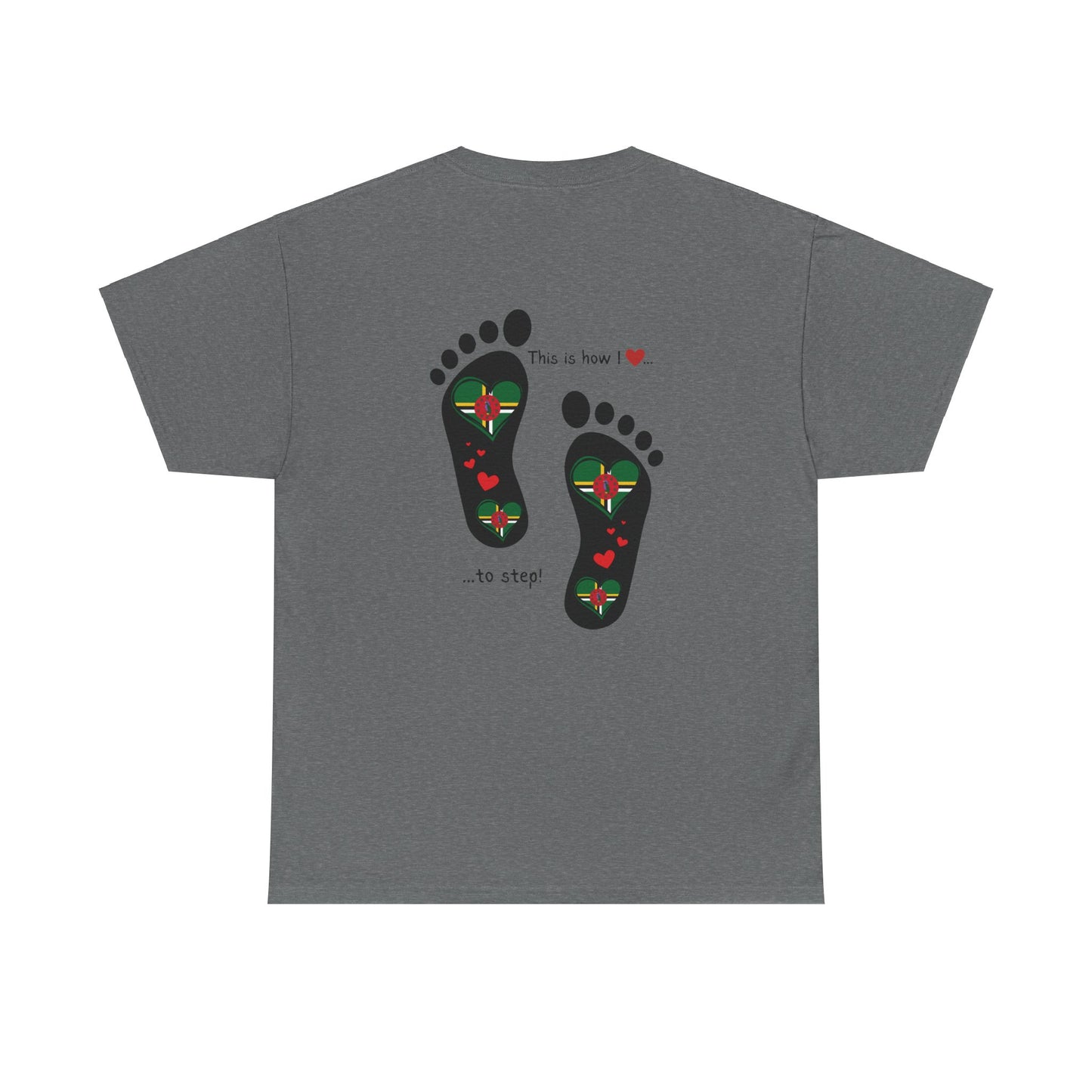 Crafted with Caribbean pride, our Dominica Flag T-shirt blends style and patriotism. Elevate your wardrobe with a touch of island charm.