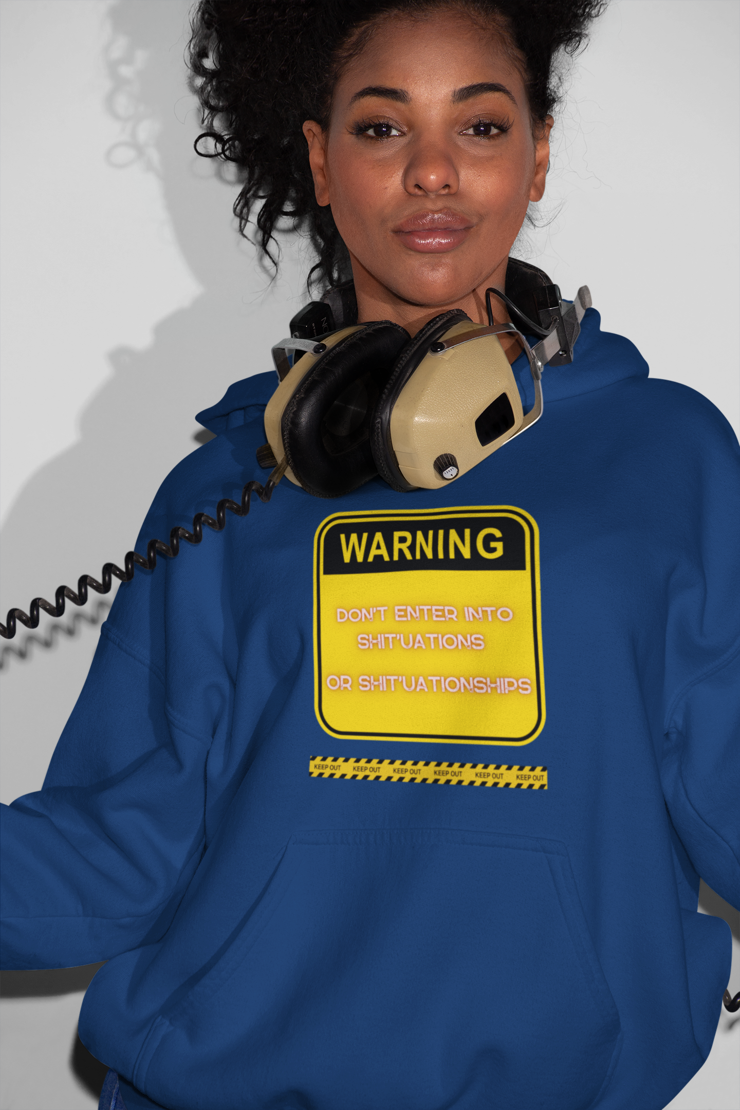 Unisex Sweatshirt - Bold Warning Sign Sweat-Top - "DON'T ENTER INTO SHIT'UATIONS OR SHIT'UATIONSHIPS!" – Empowering, Humorous, and Stylish Apparel