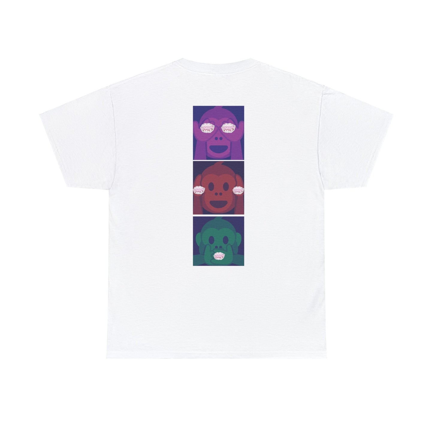 Introducing our Exclusive "See No Evil, Hear No Evil, Speak No Evil" Poop Emoji Graphic Tee-Shirt!