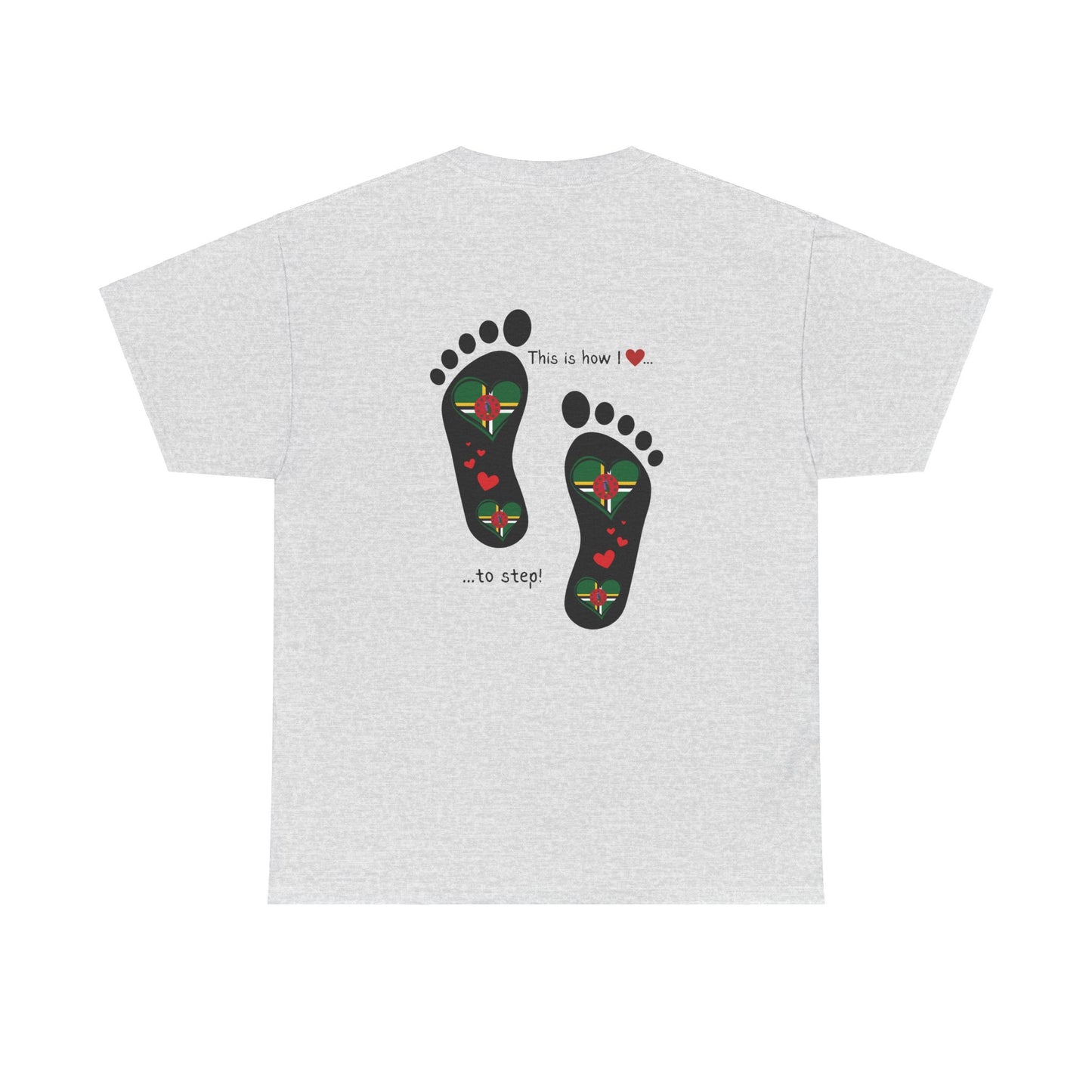 Crafted with Caribbean pride, our Dominica Flag T-shirt blends style and patriotism. Elevate your wardrobe with a touch of island charm.
