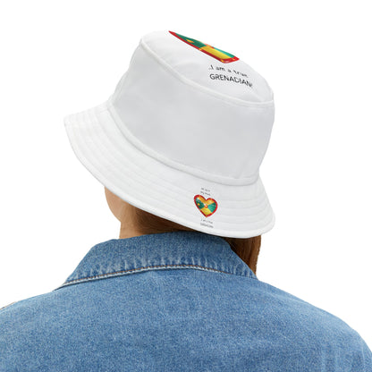 LoveJustJules Grenadian Heart Flag Bucket Hat