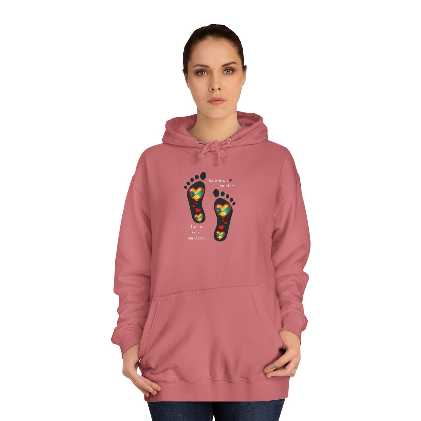 LoveJustJules Grenada Heart Flag Hoodie: Embrace Your Grenadian Pride