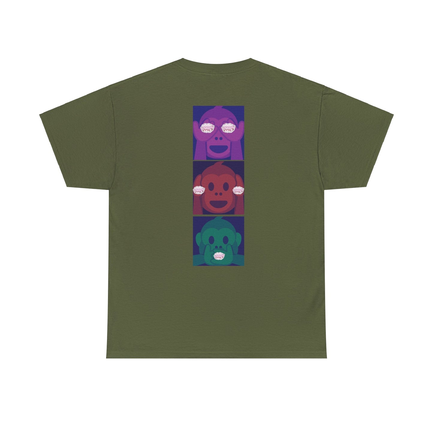 Introducing our Exclusive "See No Evil, Hear No Evil, Speak No Evil" Poop Emoji Graphic Tee-Shirt!