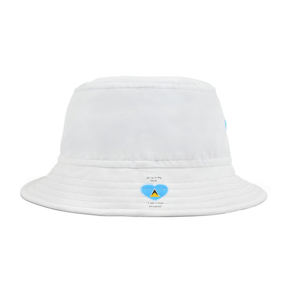 LoveJustJules Heart-shaped St. Lucian Flag Fisherman's Bucket Hat - Wear Your St. Lucian Pride!