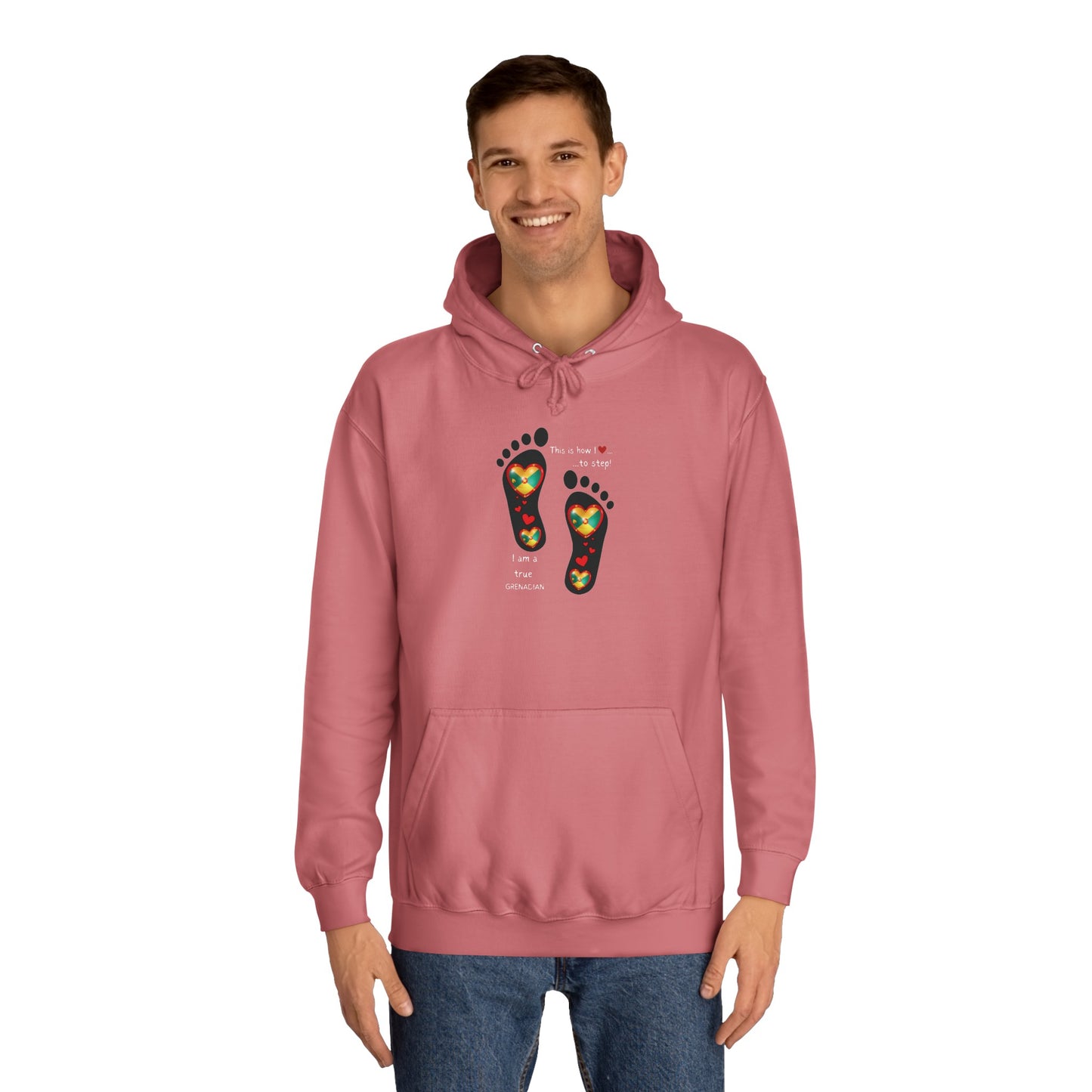 LoveJustJules Grenada Heart Flag Hoodie: Embrace Your Grenadian Pride