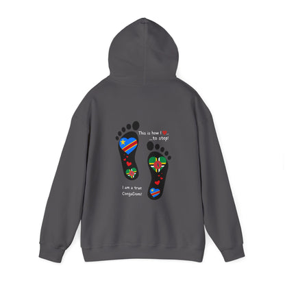 Unisex Heavy Blend™ Hooded Sweatshirt - LoveJustJules - Heritage Fusion: Celebrating Congo & Dominica in Every Step