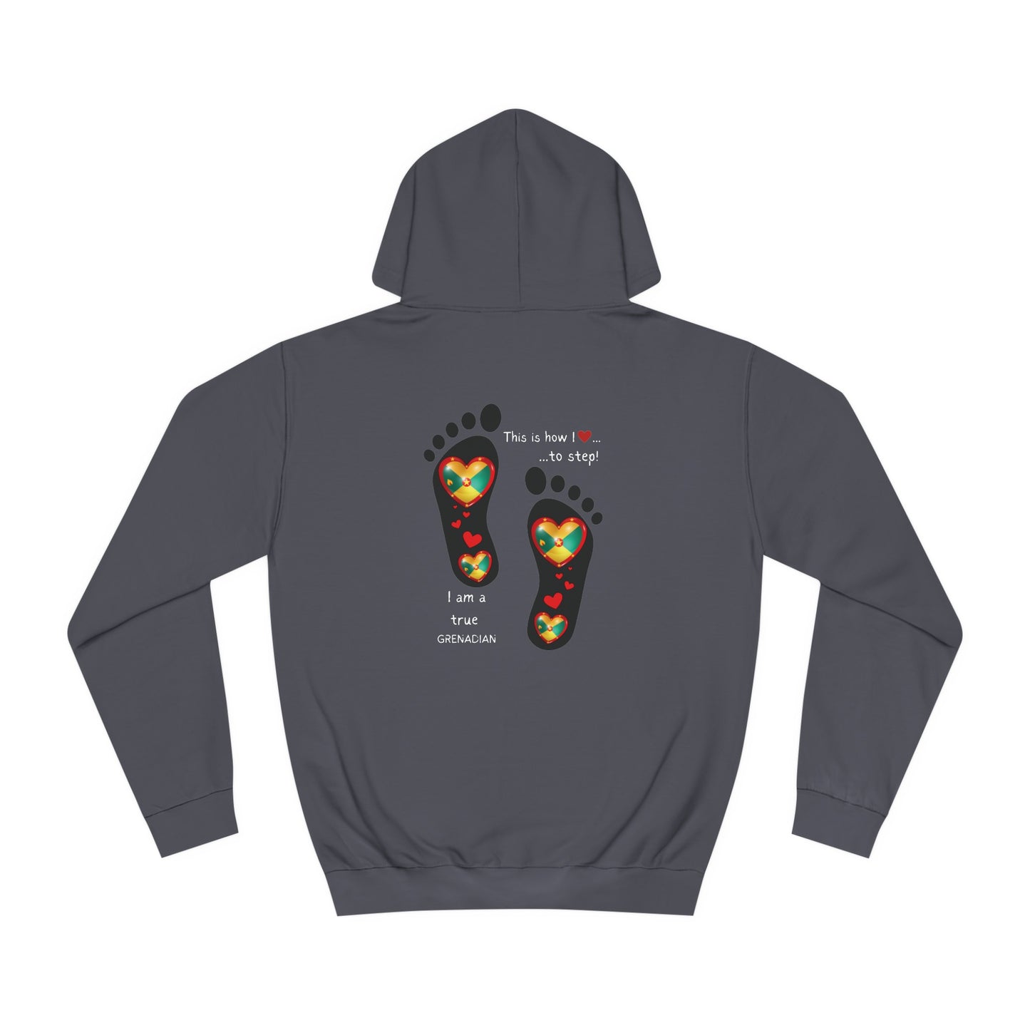 LoveJustJules Grenada Heart Flag Hoodie: Embrace Your Grenadian Pride