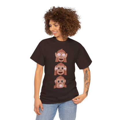 Introducing our Exclusive "See No Evil..Poop, Hear No Evil..Poop, Speak No Evil..Poop" Unisex Heavy Cotton Tee-shirt.