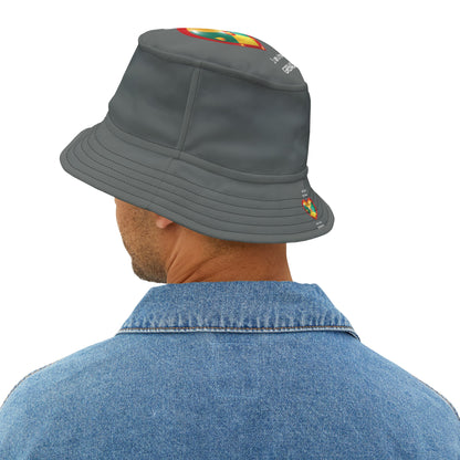 LoveJustJules - Grenadian Heart-Shaped Flag Bucket Hat - Gift Idea