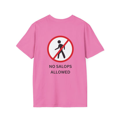 Unisex Softstyle T-Shirt - Caribbean Humour Featuring Design Print - "NO SALOPS ALLOWED"