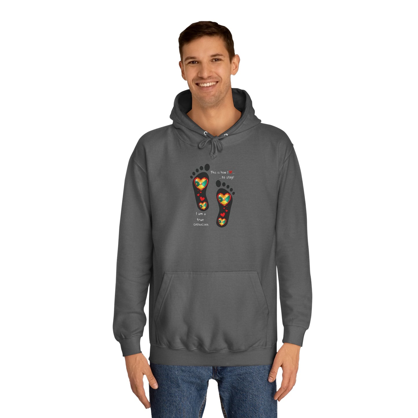 LoveJustJules Grenada Heart Flag Hoodie: Embrace Your Grenadian Pride