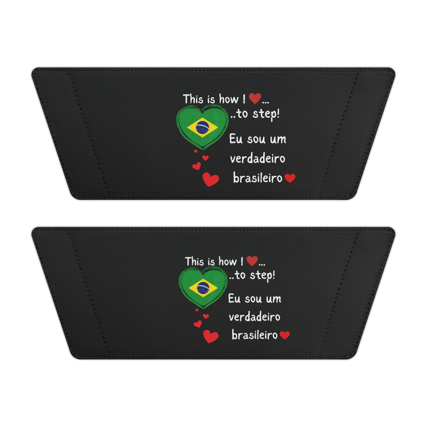 Women's PU Slide Sandals - Stride with pride in our Heart-shaped Brazilian flag slider footwear from LoveJustJules!