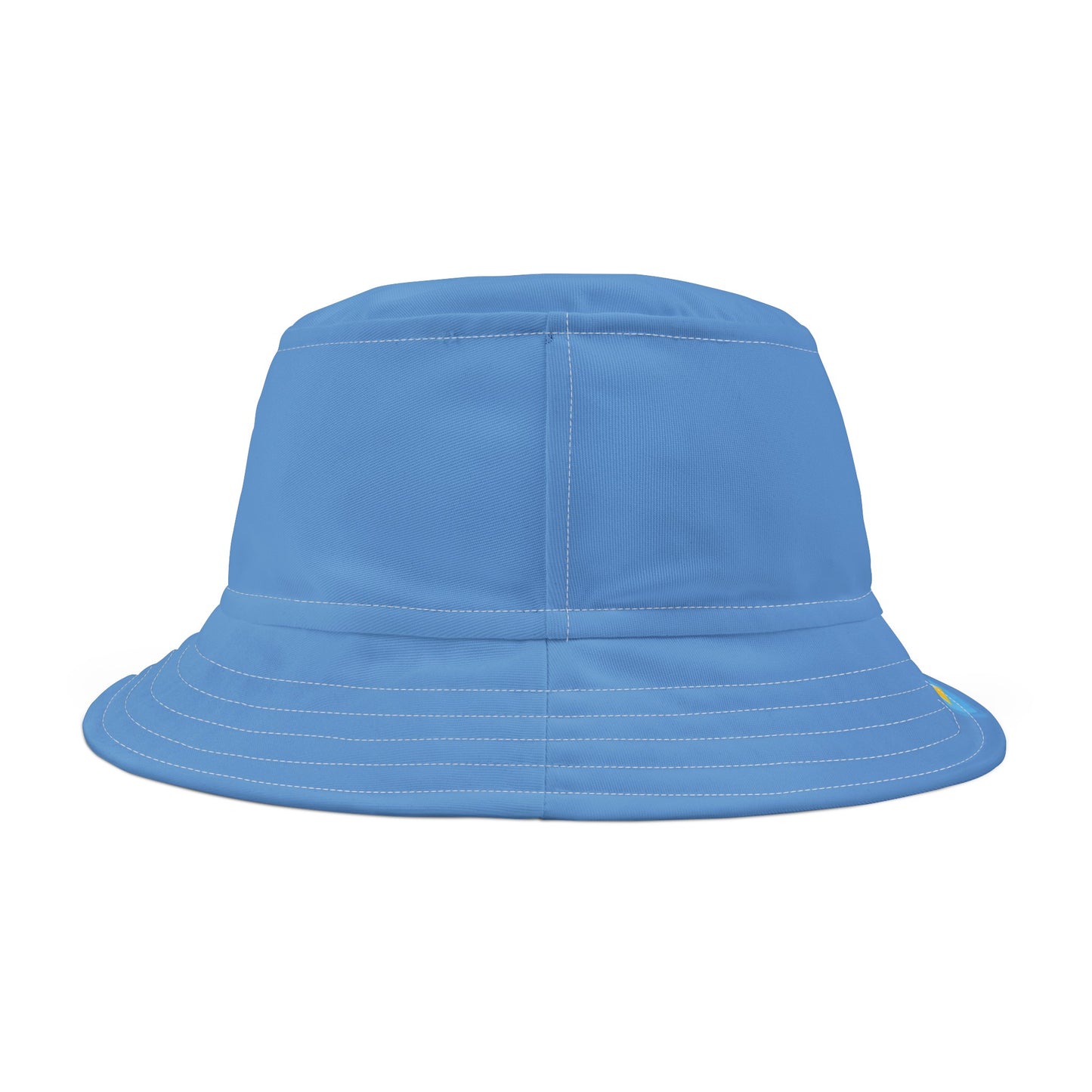 Blue St. Lucian Heritage Heart-Shaped Flag Bucket Hat with 'All Up In My Head... I am a True St. Lucian' Text