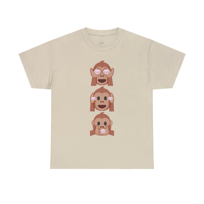 Introducing our Exclusive "See No Evil..Poop, Hear No Evil..Poop, Speak No Evil..Poop" Unisex Heavy Cotton Tee-shirt.