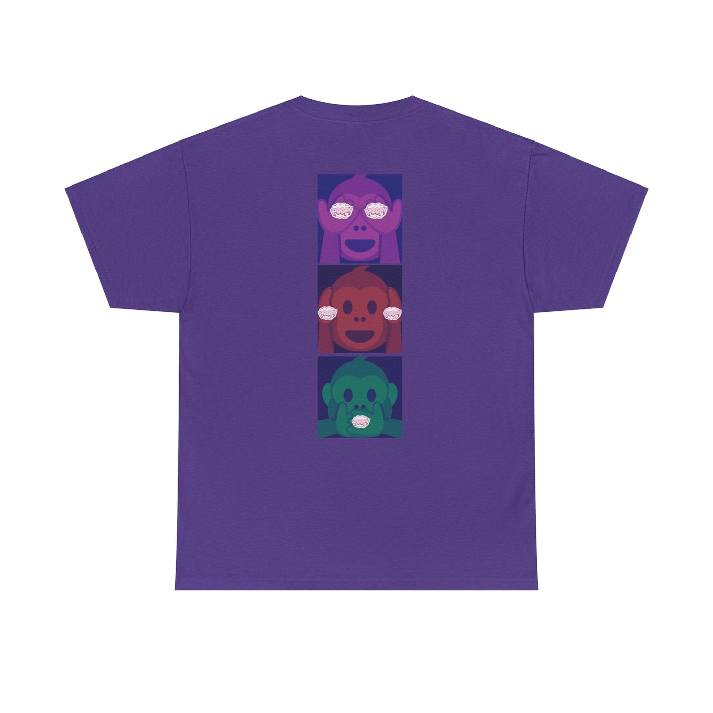 Introducing our Exclusive "See No Evil, Hear No Evil, Speak No Evil" Poop Emoji Graphic Tee-Shirt!