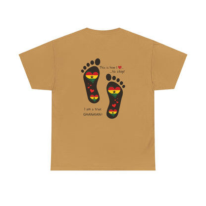 Unisex Ultra Cotton Tee - LoveJustJules Heart Flag Unisex Tee: Ghanaian Pride Edition