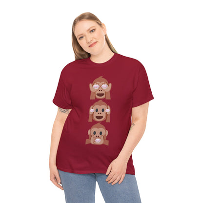 Introducing our Exclusive "See No Evil..Poop, Hear No Evil..Poop, Speak No Evil..Poop" Unisex Heavy Cotton Tee-shirt.