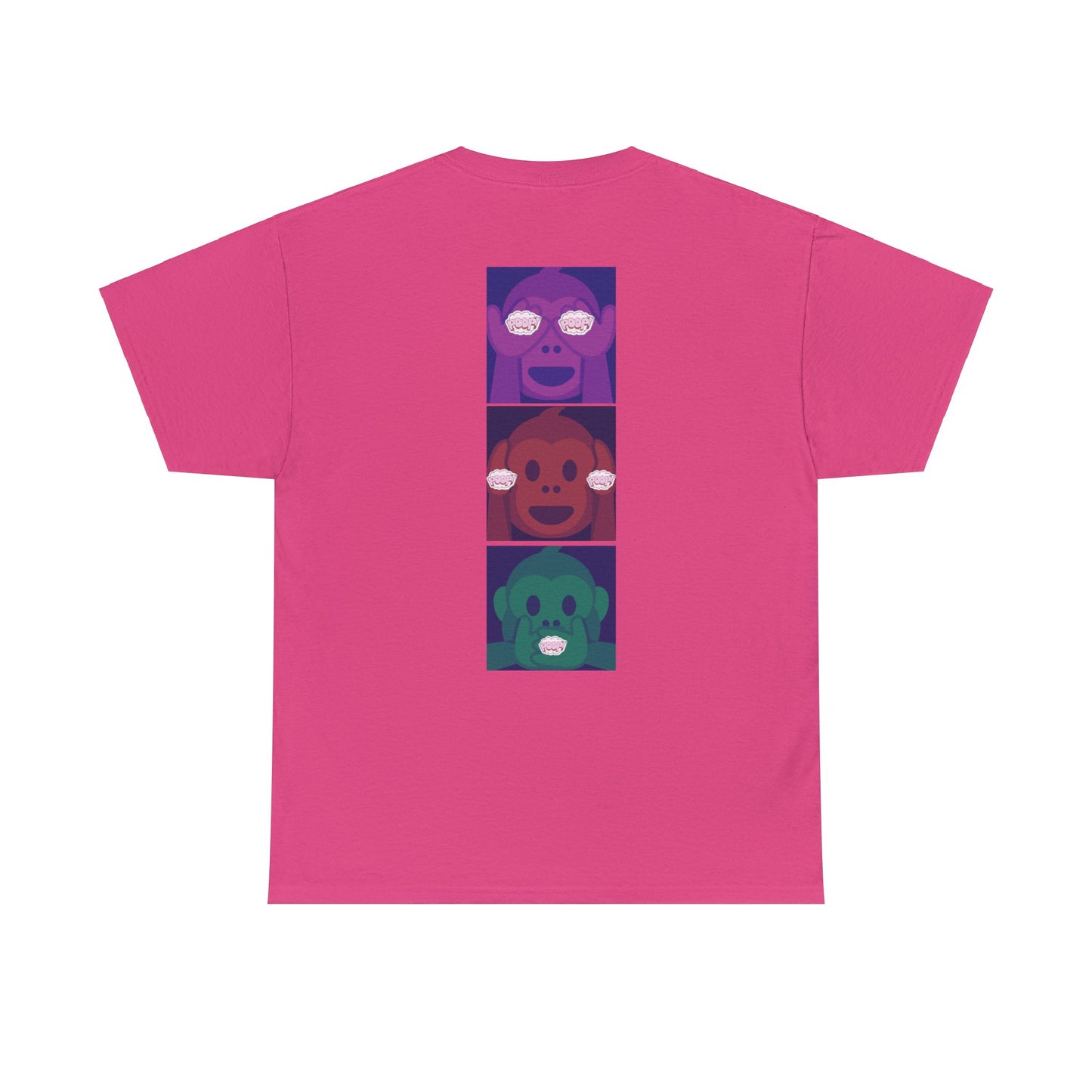 Introducing our Exclusive "See No Evil, Hear No Evil, Speak No Evil" Poop Emoji Graphic Tee-Shirt!