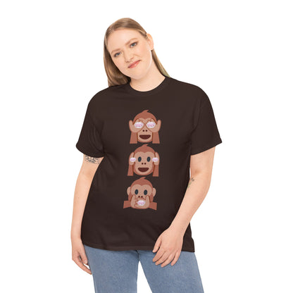 Introducing our Exclusive "See No Evil..Poop, Hear No Evil..Poop, Speak No Evil..Poop" Unisex Heavy Cotton Tee-shirt.