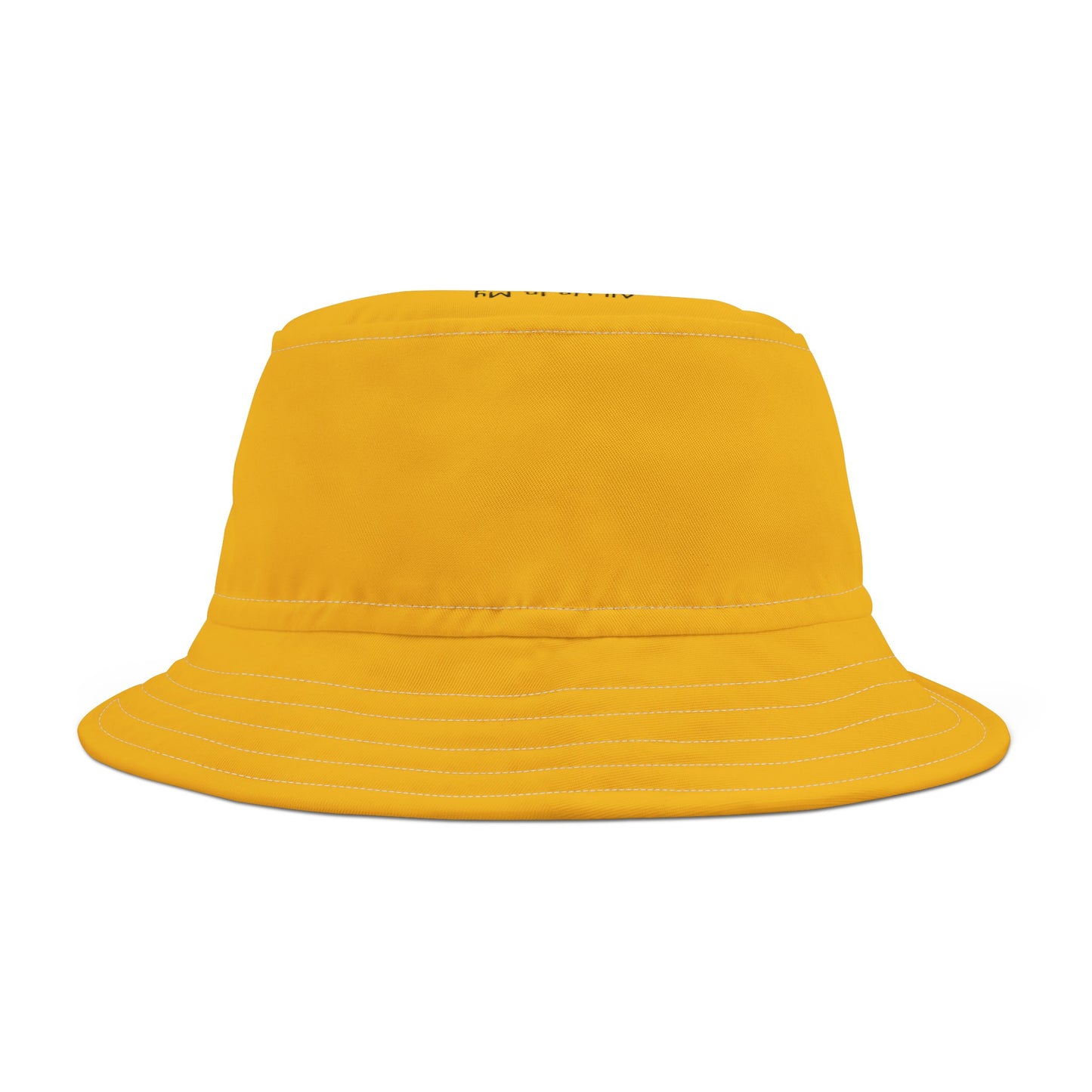 Yellow St. Lucian Heritage Heart-Shaped Flag Bucket Hat with 'All Up In My Head... I am a True St. Lucian' Text