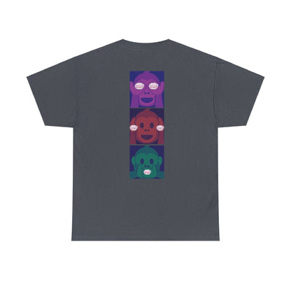 Introducing our Exclusive "See No Evil, Hear No Evil, Speak No Evil" Poop Emoji Graphic Tee-Shirt!