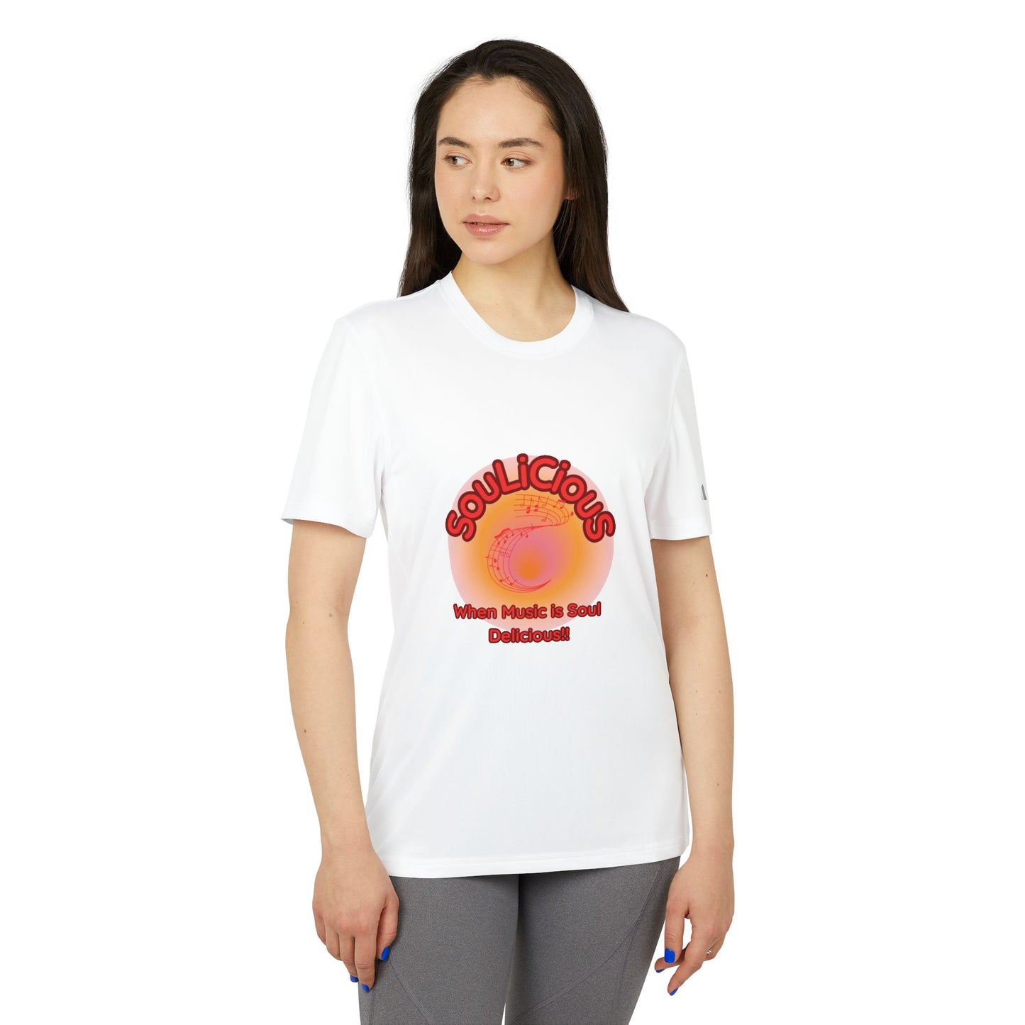 Unisex T-shirt - Adidas branded SouLiCiouS Top - LoveJustJules - Exclusive, Custom-Designed Apparel