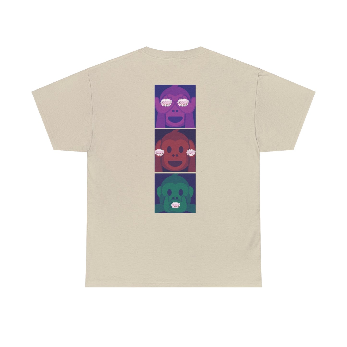 Introducing our Exclusive "See No Evil, Hear No Evil, Speak No Evil" Poop Emoji Graphic Tee-Shirt!