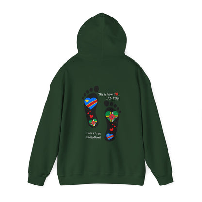 Unisex Heavy Blend™ Hooded Sweatshirt - LoveJustJules - Heritage Fusion: Celebrating Congo & Dominica in Every Step