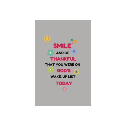 Fine Art Posters - “Smile and Be Thankful” Inspirational Canvas Print – Uplifting Home Décor with a Positive Message By LoveJustJules