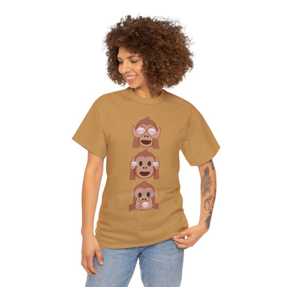 Introducing our Exclusive "See No Evil..Poop, Hear No Evil..Poop, Speak No Evil..Poop" Unisex Heavy Cotton Tee-shirt.