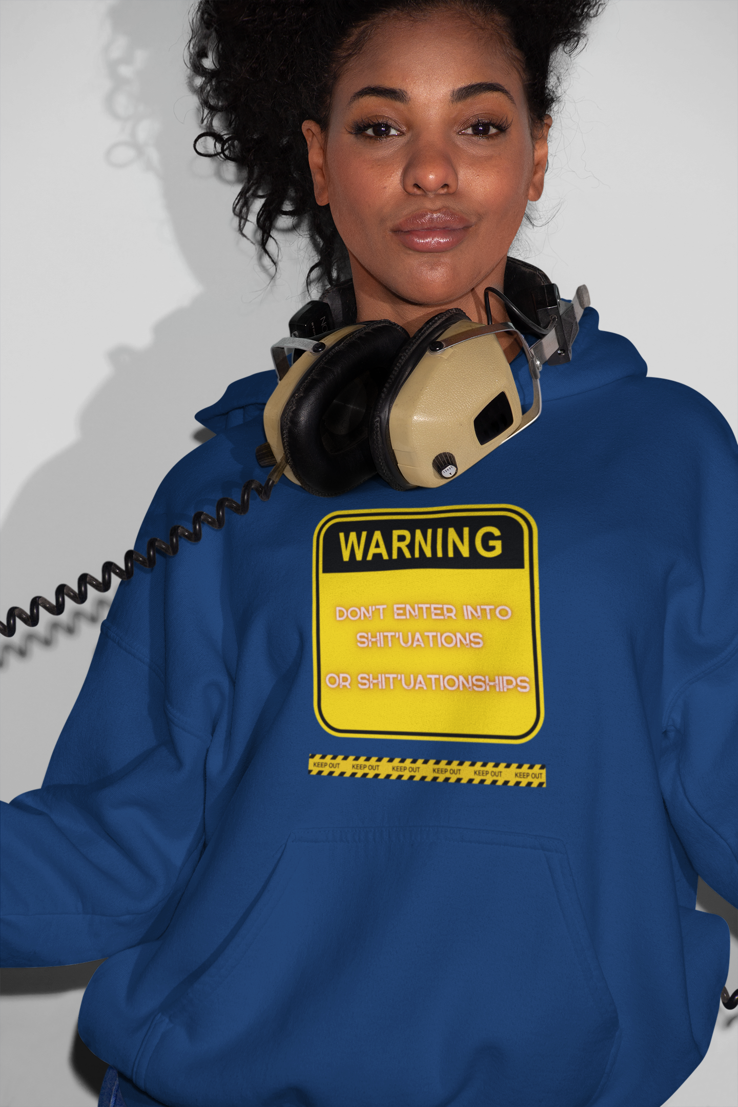 Unisex Sweatshirt -  Bold Warning Sign Sweat-Top - "DON'T ENTER INTO SHIT'UATIONS OR SHIT'UATIONSHIPS!" – Empowering, Humorous, and Stylish Apparel