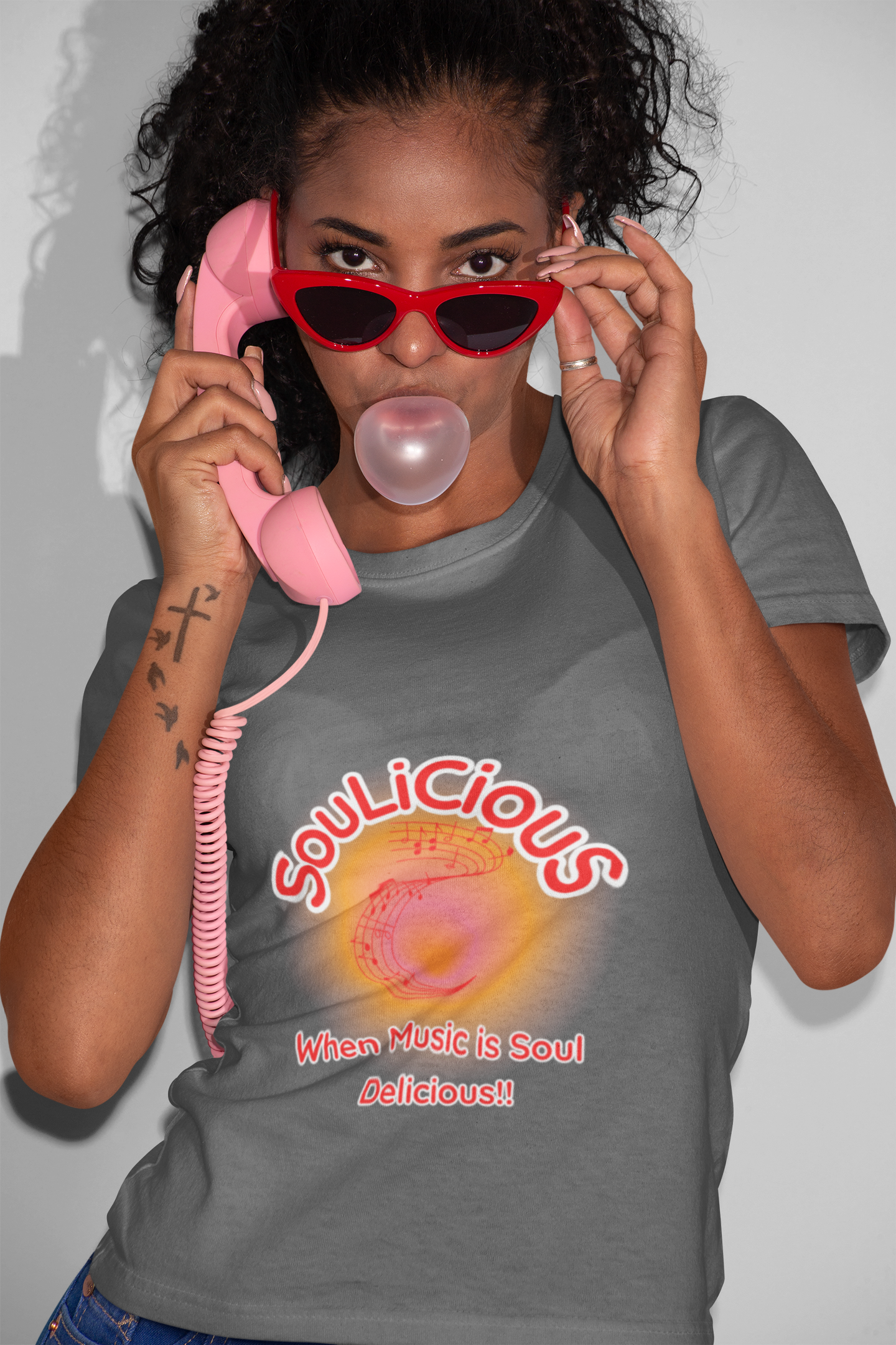 Unisex T-shirt - Adidas branded SouLiCiouS Top - LoveJustJules - Exclusive, Custom-Designed Apparel