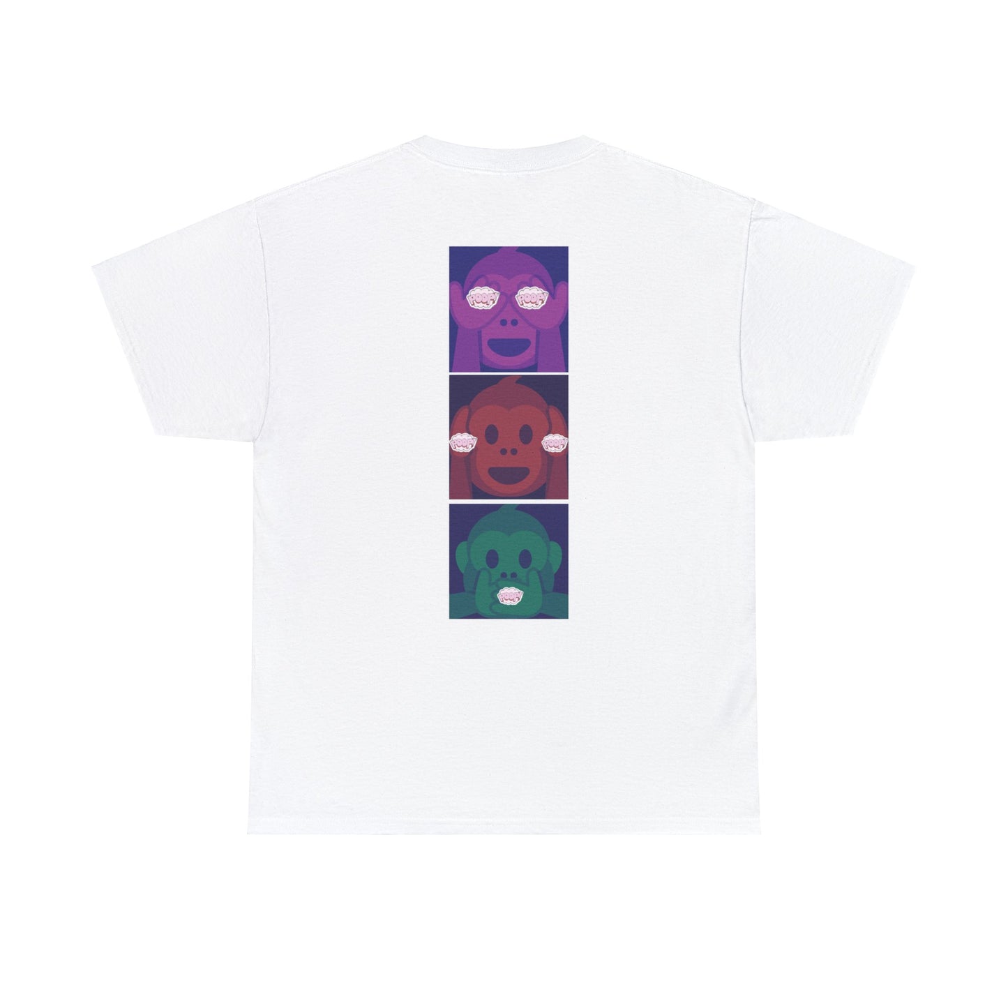 Introducing our Exclusive "See No Evil, Hear No Evil, Speak No Evil" Poop Emoji Graphic Tee-Shirt!