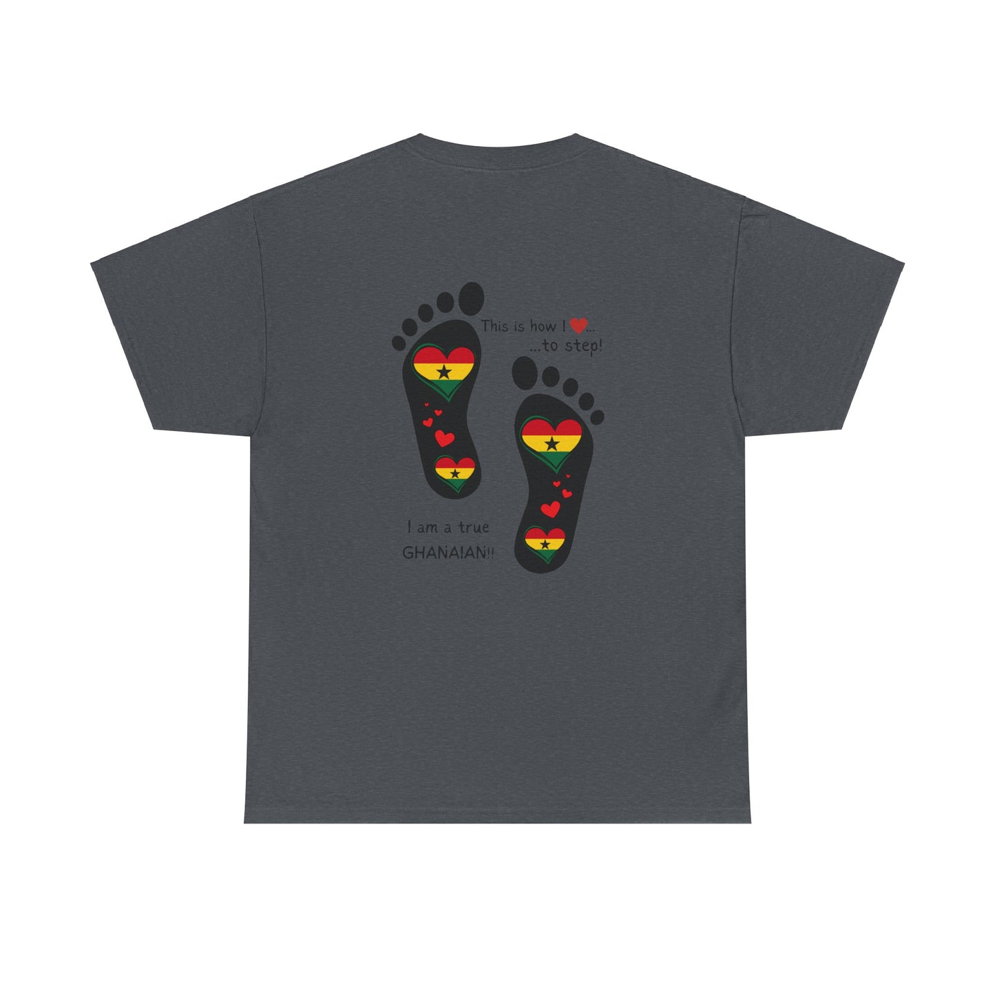 Unisex Ultra Cotton Tee - LoveJustJules Heart Flag Unisex Tee: Ghanaian Pride Edition