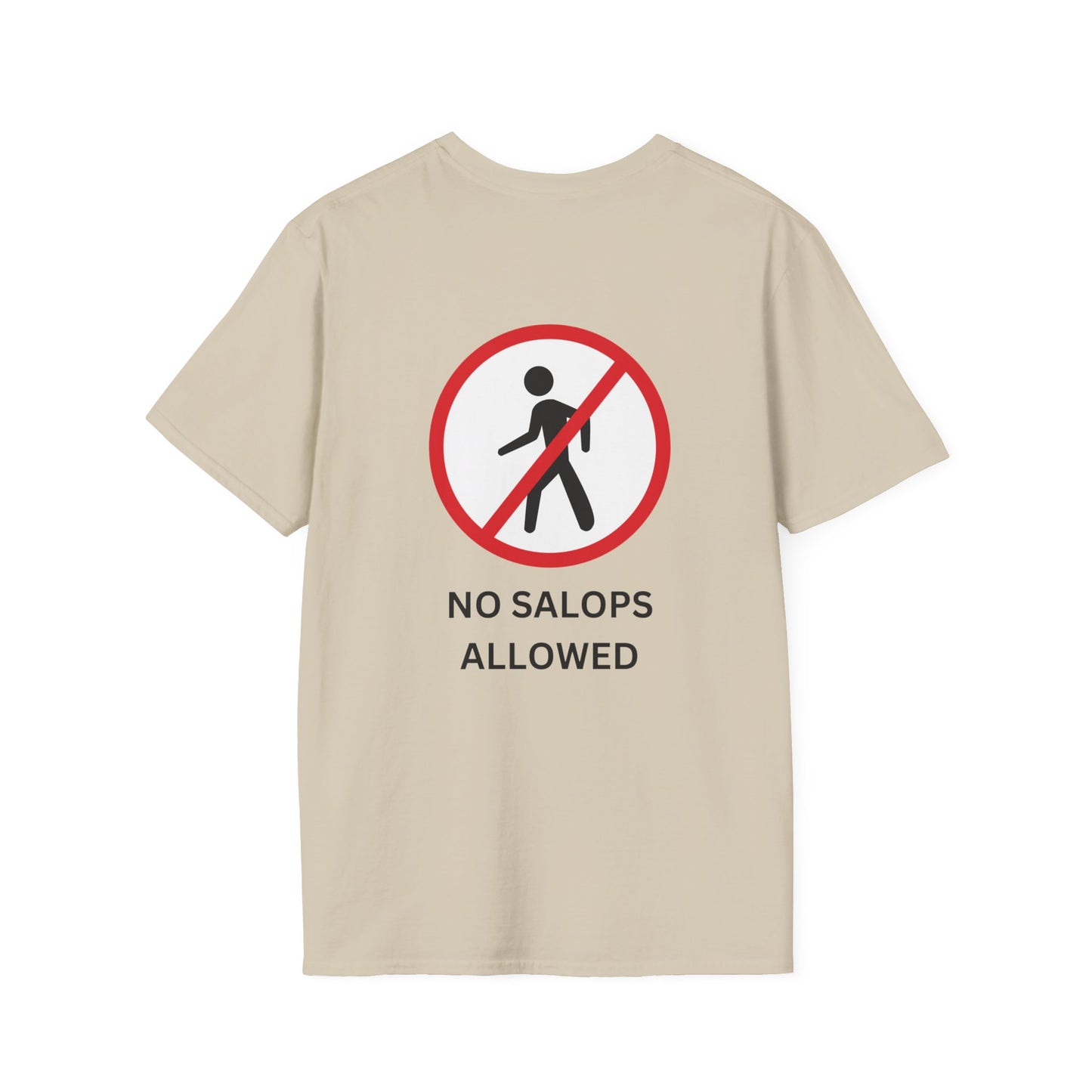 Unisex Softstyle T-Shirt - Caribbean Humour Featuring Design Print - "NO SALOPS ALLOWED"