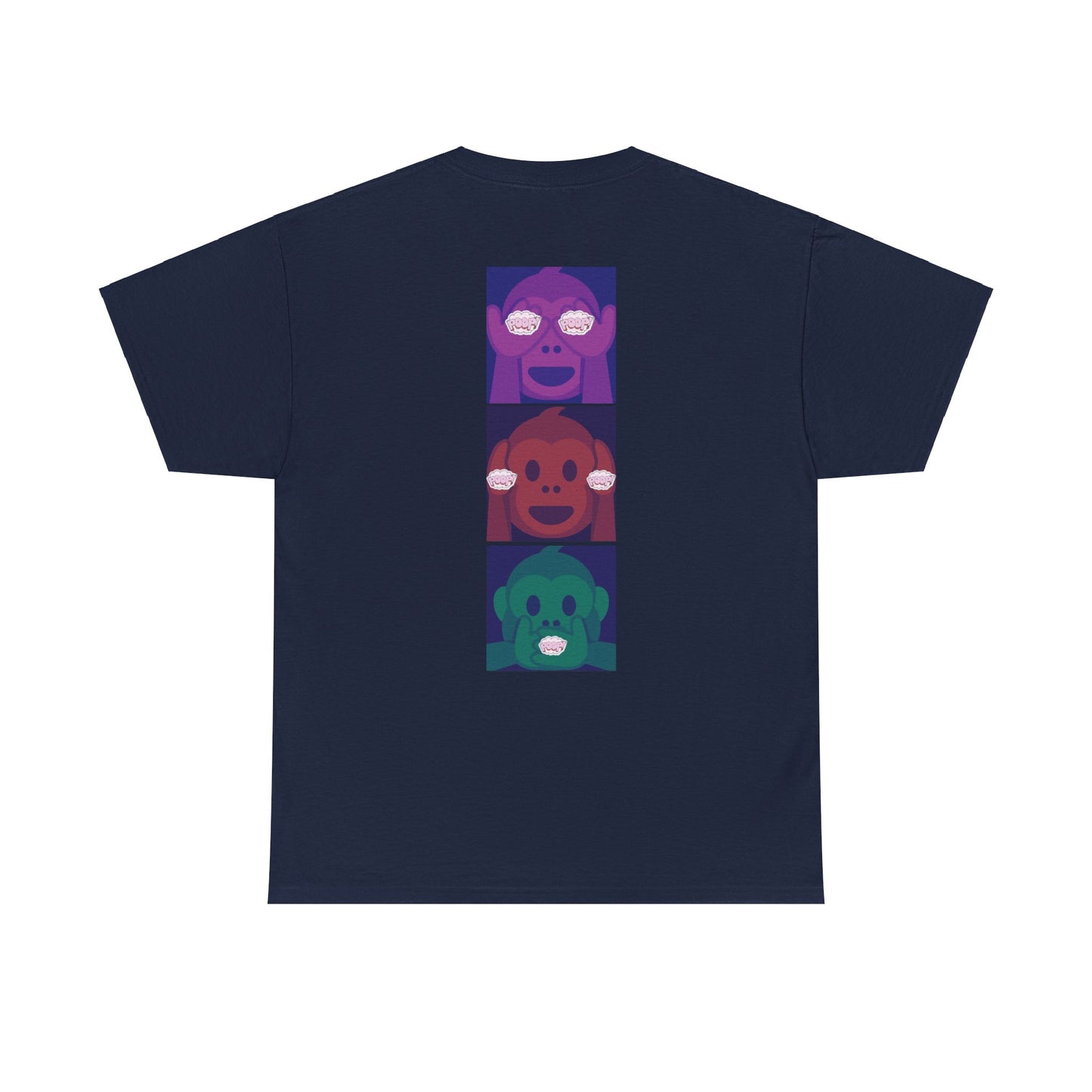 Introducing our Exclusive "See No Evil, Hear No Evil, Speak No Evil" Poop Emoji Graphic Tee-Shirt!