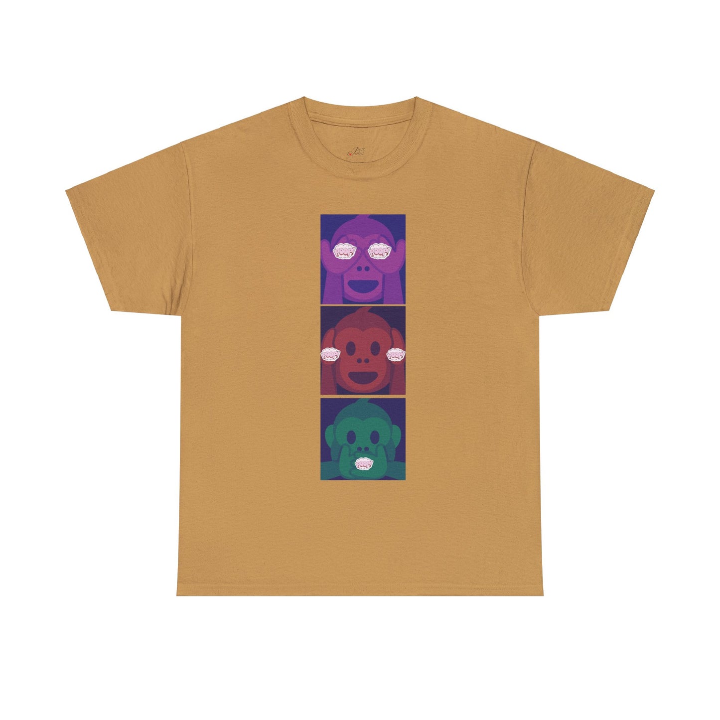 Introducing our Exclusive "See No Evil, Hear No Evil, Speak No Evil" Poop Emoji Graphic Tee-Shirt!