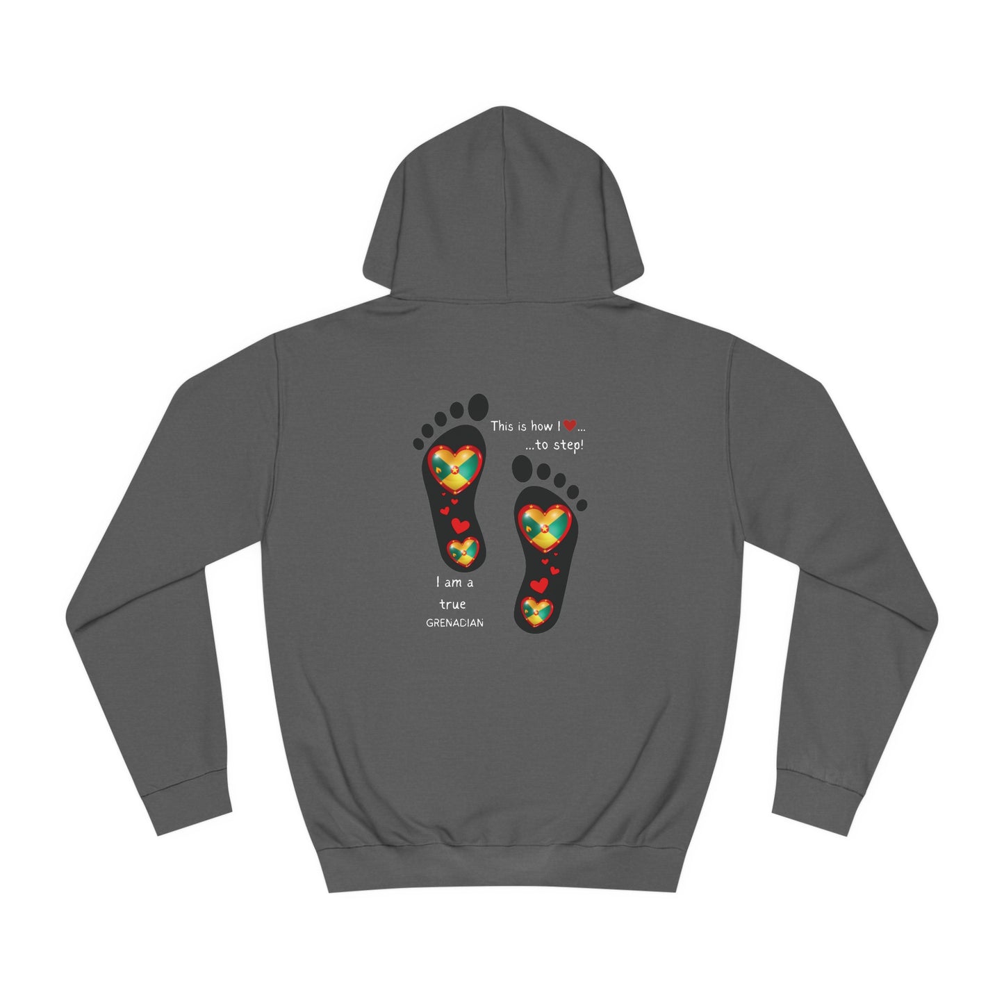 LoveJustJules Grenada Heart Flag Hoodie: Embrace Your Grenadian Pride