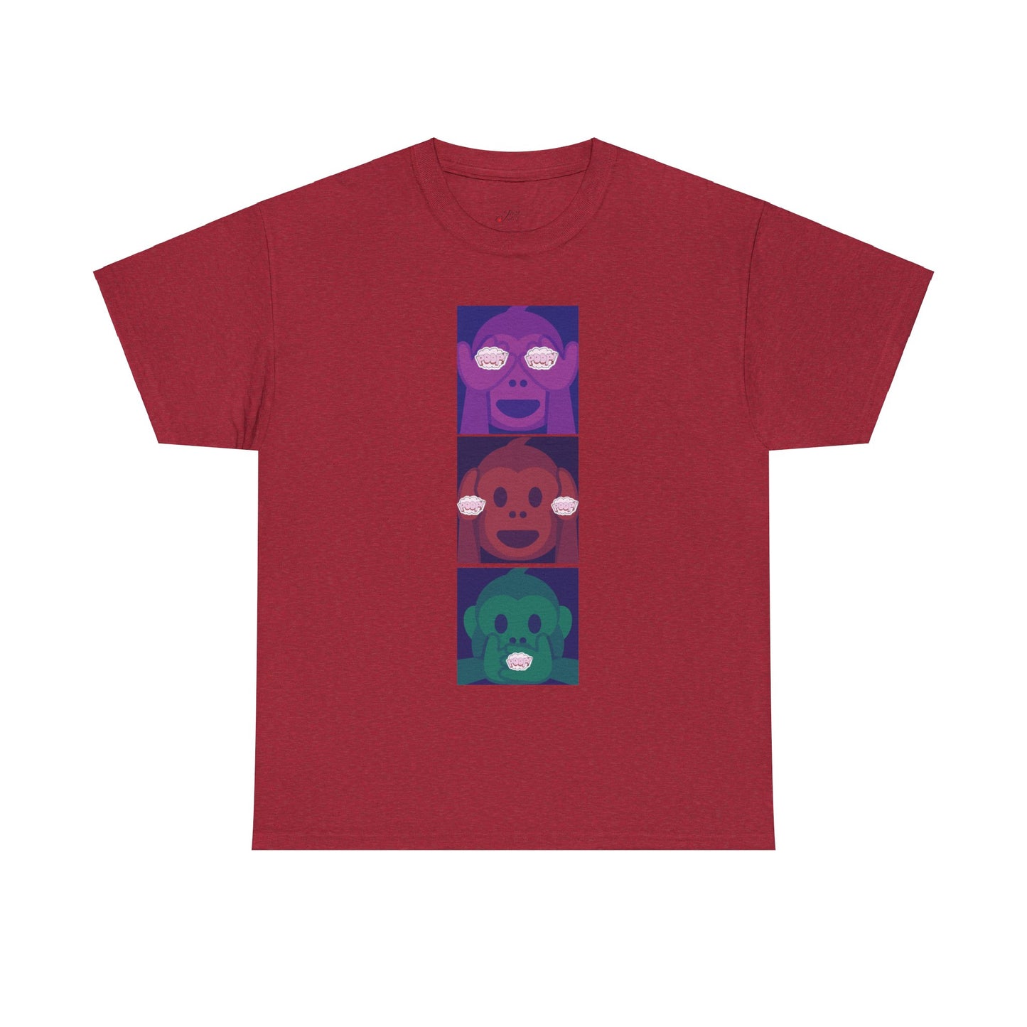 Introducing our Exclusive "See No Evil, Hear No Evil, Speak No Evil" Poop Emoji Graphic Tee-Shirt!