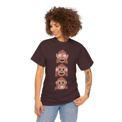 Introducing our Exclusive "See No Evil..Poop, Hear No Evil..Poop, Speak No Evil..Poop" Unisex Heavy Cotton Tee-shirt.