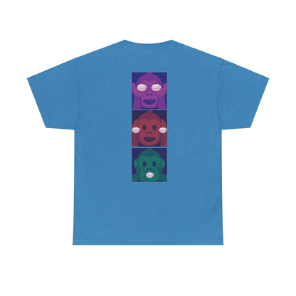 Introducing our Exclusive "See No Evil, Hear No Evil, Speak No Evil" Poop Emoji Graphic Tee-Shirt!