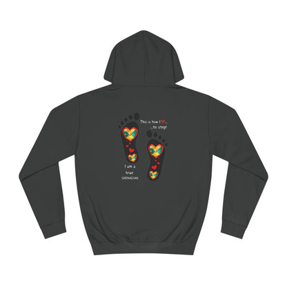 LoveJustJules Grenada Heart Flag Hoodie: Embrace Your Grenadian Pride