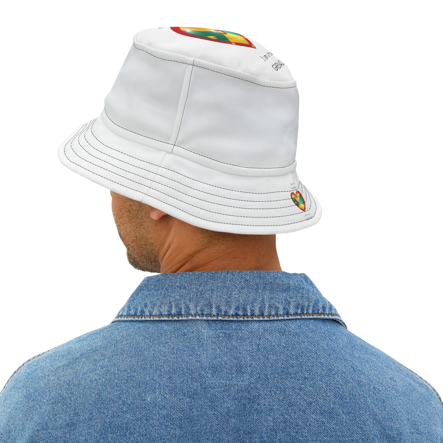 LoveJustJules Grenadian Heart Flag Bucket Hat