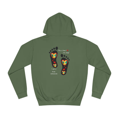 LoveJustJules Grenada Heart Flag Hoodie: Embrace Your Grenadian Pride